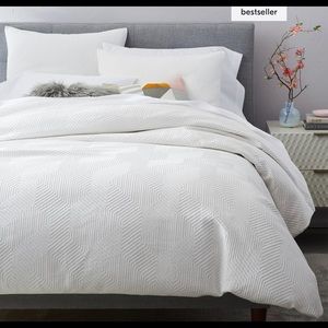 West Elm King size Modern Geo duvet cover